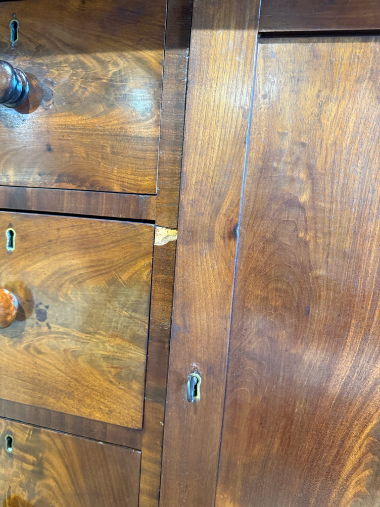 Antique Empire Barley Twist sideboard, mahogany, 54"W x  22.5"D x 60"H