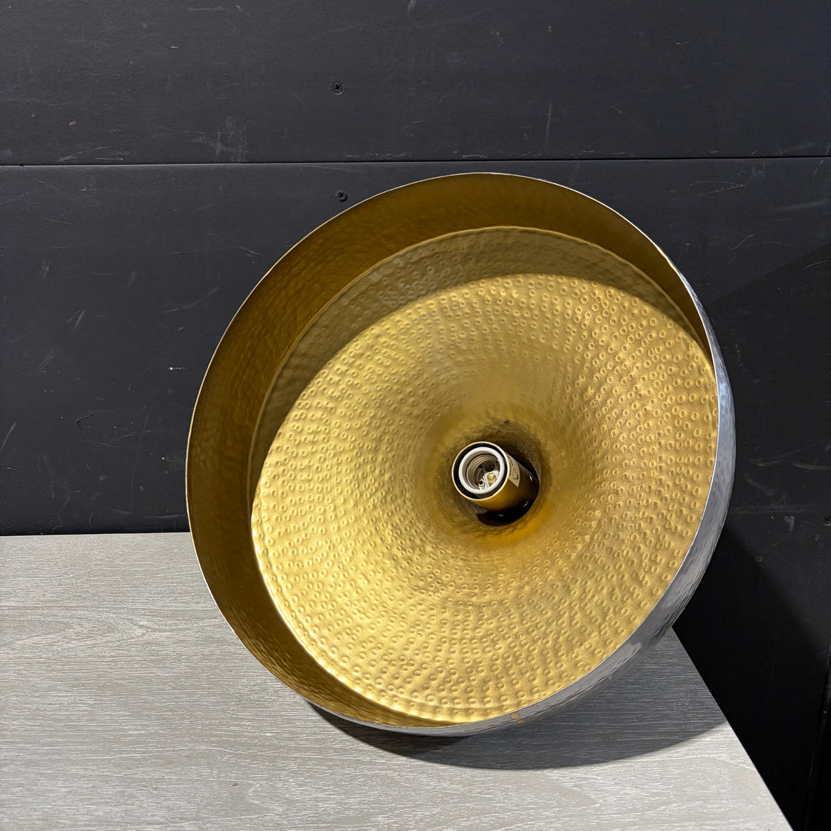 Arteriors Mason Single Light Forged Metal Pendant, 13.25"Dia x 14"H