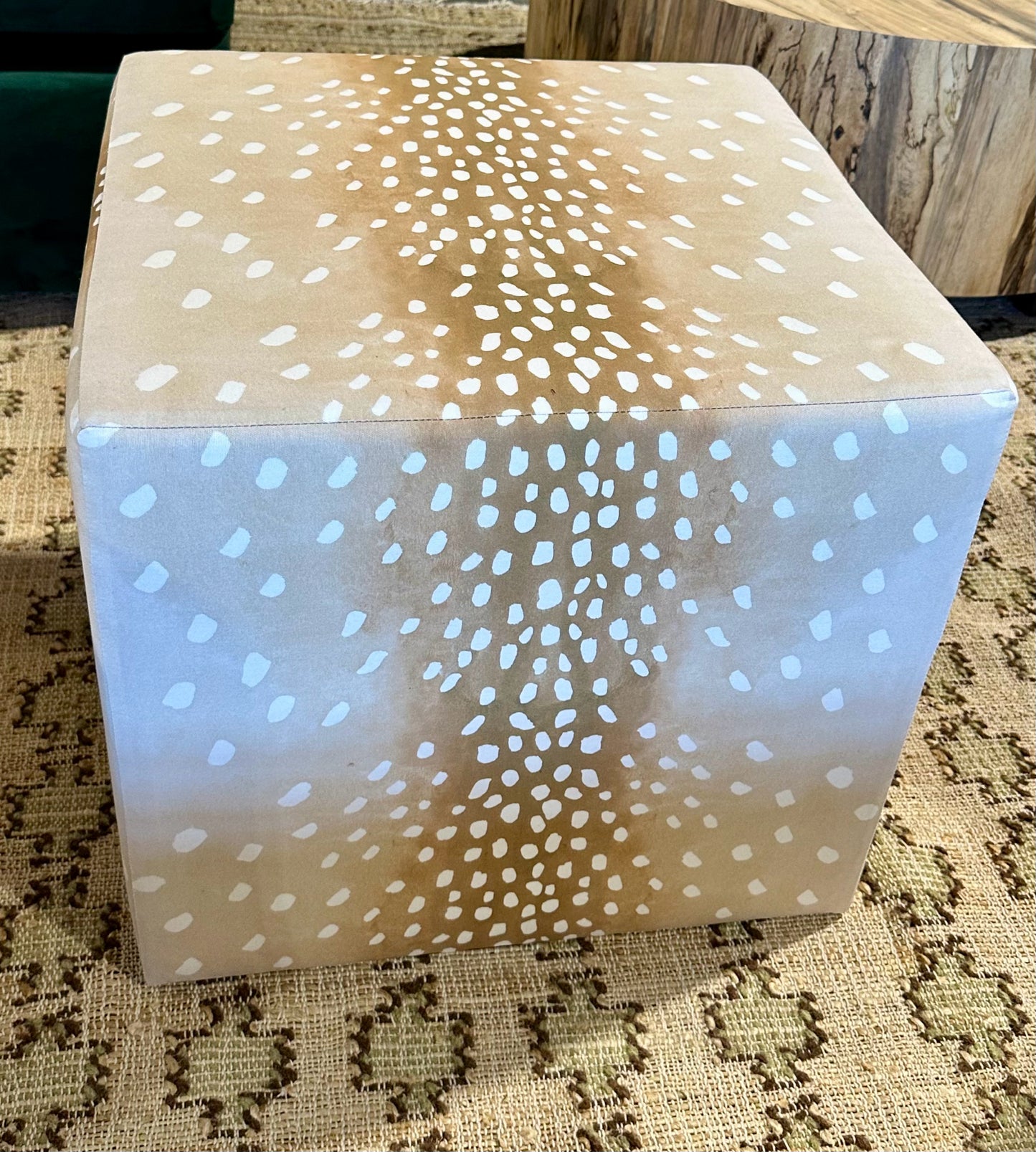 Cube Ottoman, Fawn, 21" W x 19" D x 21" H
