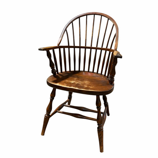 VTG Bow Back Windsor Armchair, 24.5"W x 24"D x 37.25"H