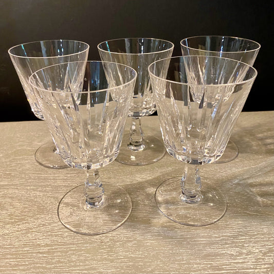Set of 5 Cristal D"Arques Cordial, 4.5"H 3"D