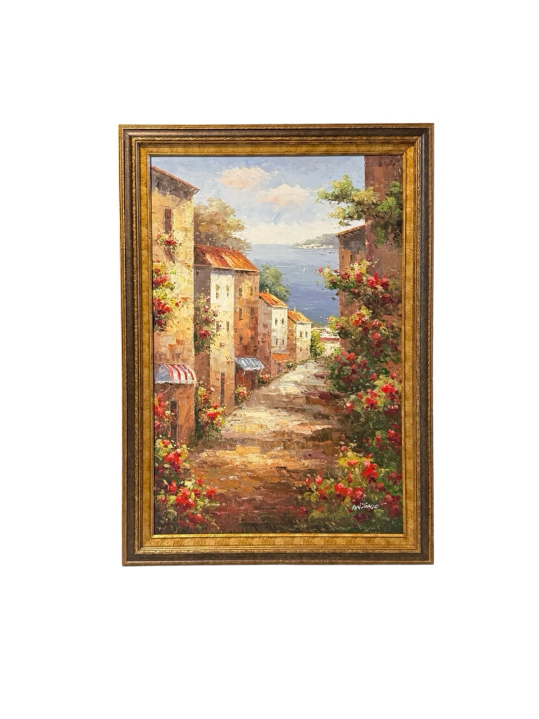 Tuscan  Path to the Cove oil/acrylic, 29.5"W x 41"H x 1.5"D
