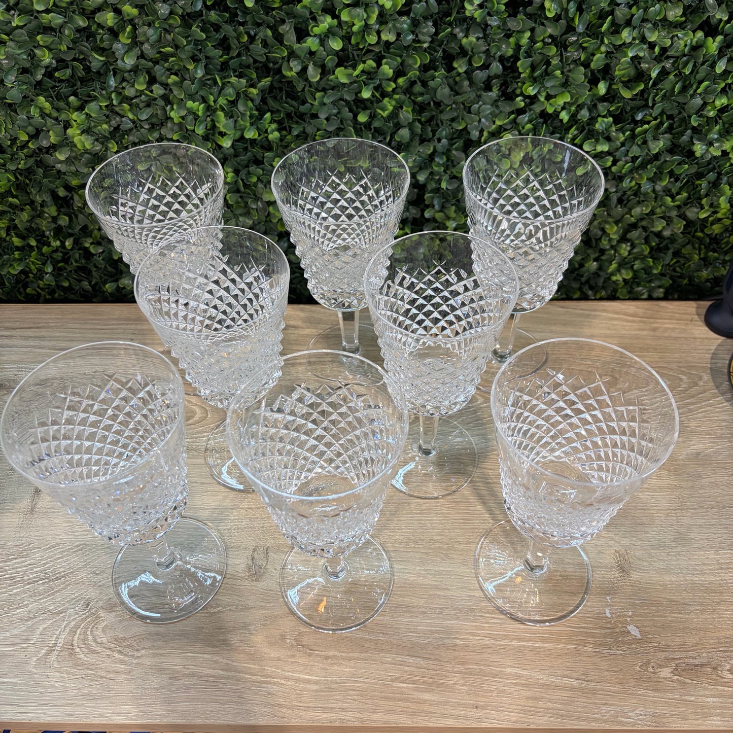 Set of 8 Waterford Alana Water Goblets, 7"H x 3"Dia