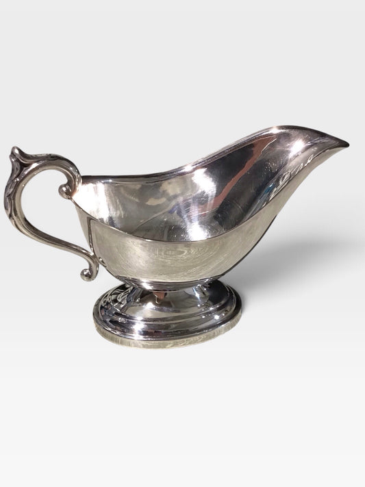 VTG Silver-plated Gravy Boat, 8"L x 4"W x 4.5"H