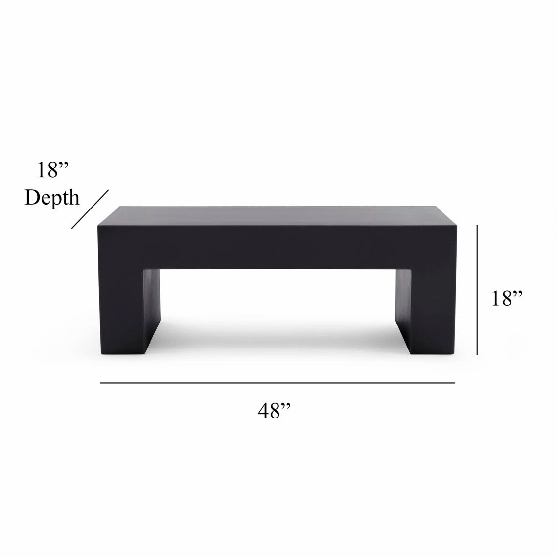 NEW The Vignelli Bench, Citron, 48"L x 18"D x 18"H