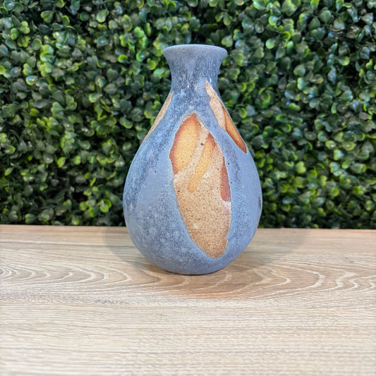 Studio Pottery Bud Vase, 3 3/4" W x 3 3/4" D x 6" H
