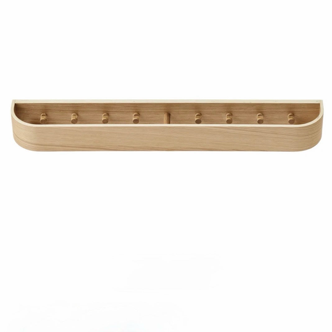 Epoch Coat Rack, Natural Oak, 31.1"W x 4.3"D x 3.1"H