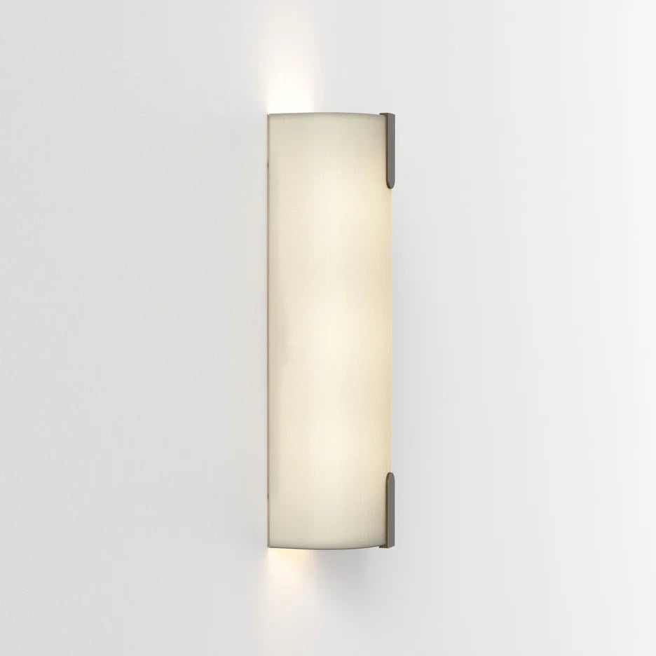 NIB 2Modern Astro Elba 400 Wall Sconce, Putty Fabric, 4.9" W x 3.9" D x 15.75" H
