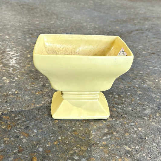 AS-IS McCoy Rectangle Trumpet Planter, Yellow, 6" L x 5" W x 4.5" H