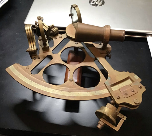 Early 20th CenturyStanley London  Brass Sextant 8" x 9.5" x4"H