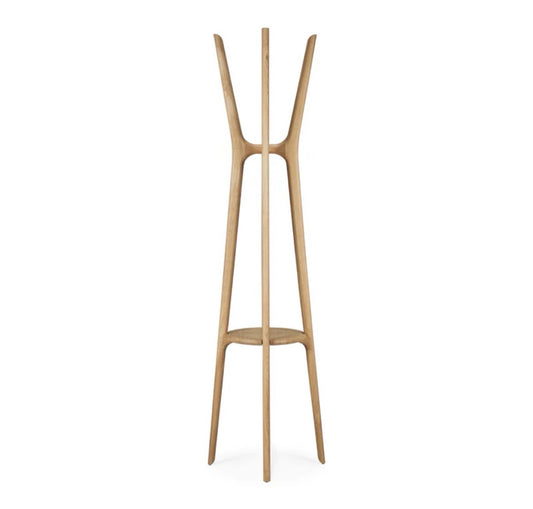 NEW PI Coat Stand, oak, 19.7"W x 19.7"D x 72"H