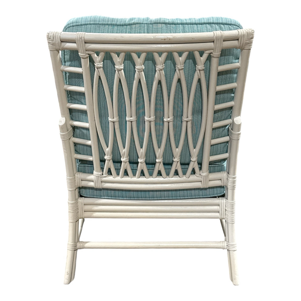 Braxton Culler 'Manchester' Rattan chair & ottoman, 29"W x 34"D x 39"H