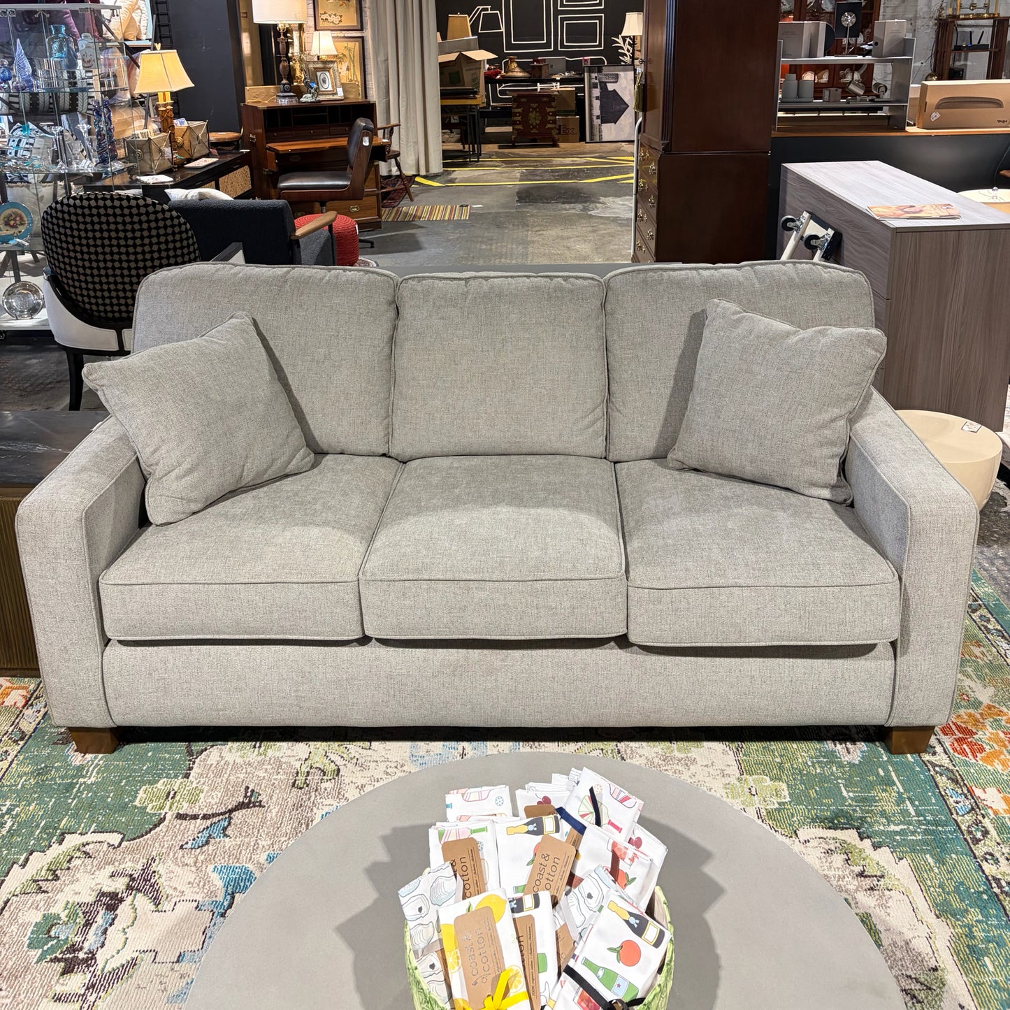 Dovely 3 Cushion Sofa, Lt. Gray, 77""W x 39"D x 36"H