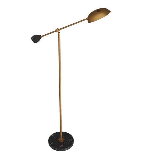 Alaric Floor Lamp, Brushed Gold, 32.5"W x 69.5"D x 10"H