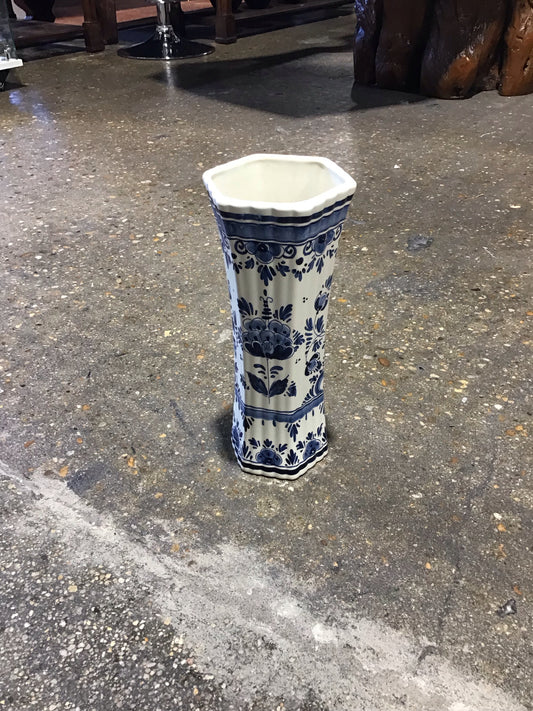 Royal Delft Blue and White Vase 4.5"W x5" L x 11.5" H