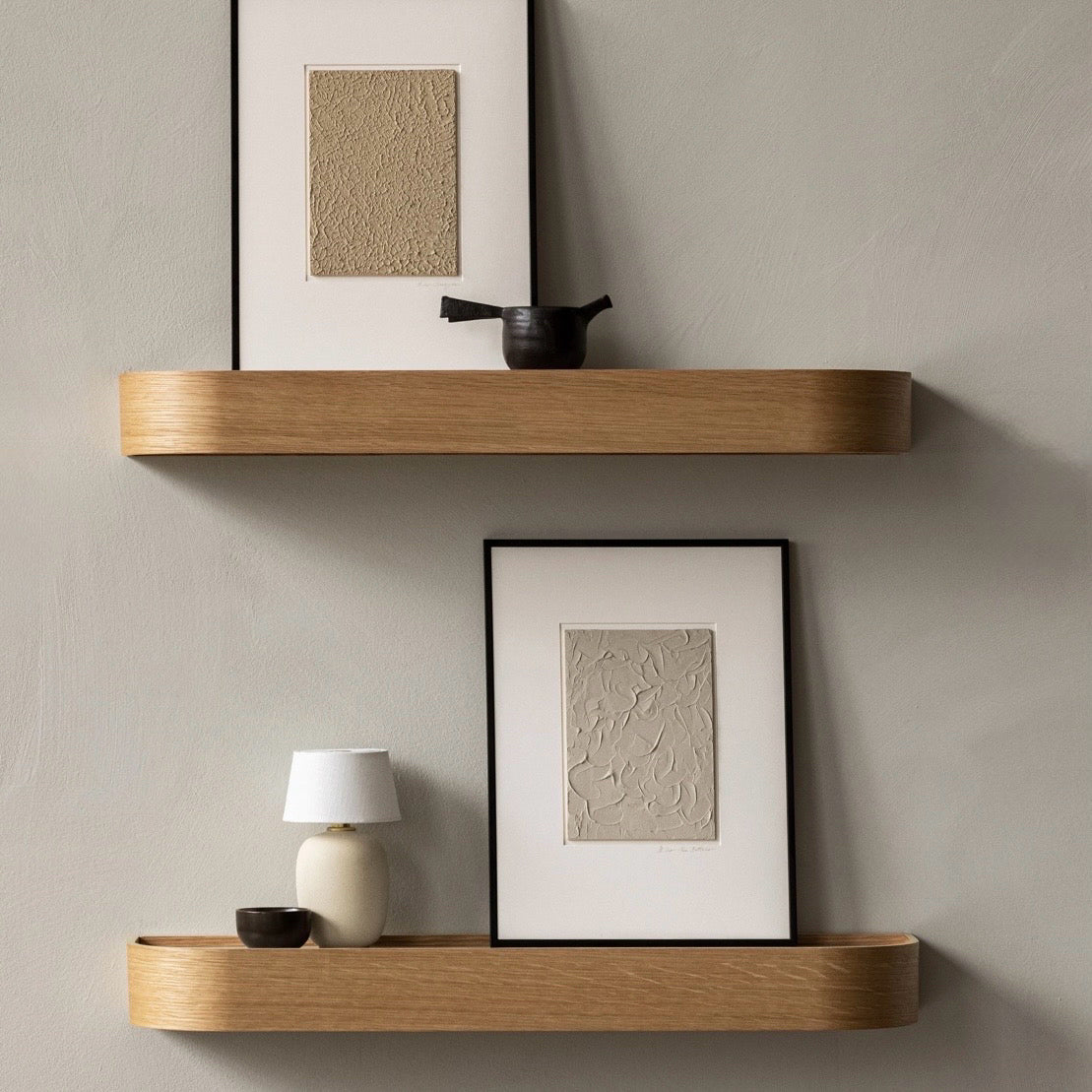 Epoch Shelf, Natural Oak / Fog, 19.7"W x 5.1"D x 2.2"H