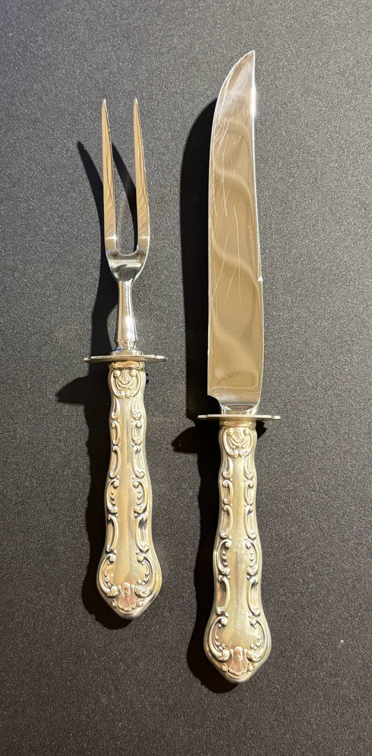 Gorham Sterling Strasbourg Carving Set 10.25" L x 1" W x .5" H