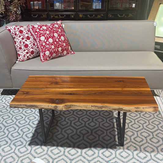 Live-Edge Wood Coffee Table, Black Walnut, 48"W x 24.5"D x 19"H