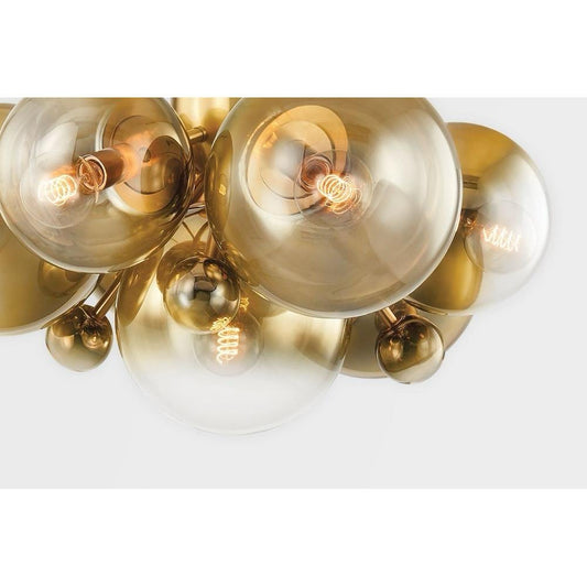 Kyoto 7 Light Flush Mount Ceiling Light, Corbett Lighting, 27.75" W x 14.75" H