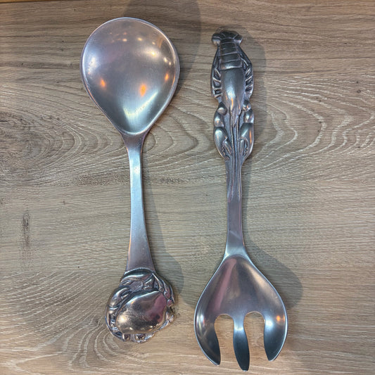 Mariposa Brillante Lobster & Crab Serving Utensils, 10.5"L