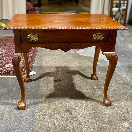 Antique Ball & Claw Side Table, 35.5"W x22"D x 29"H