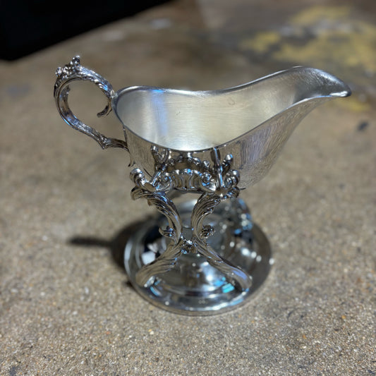 Gravy Boat with Stand, FB Rogers 8.5" W x 6" W x 7" H