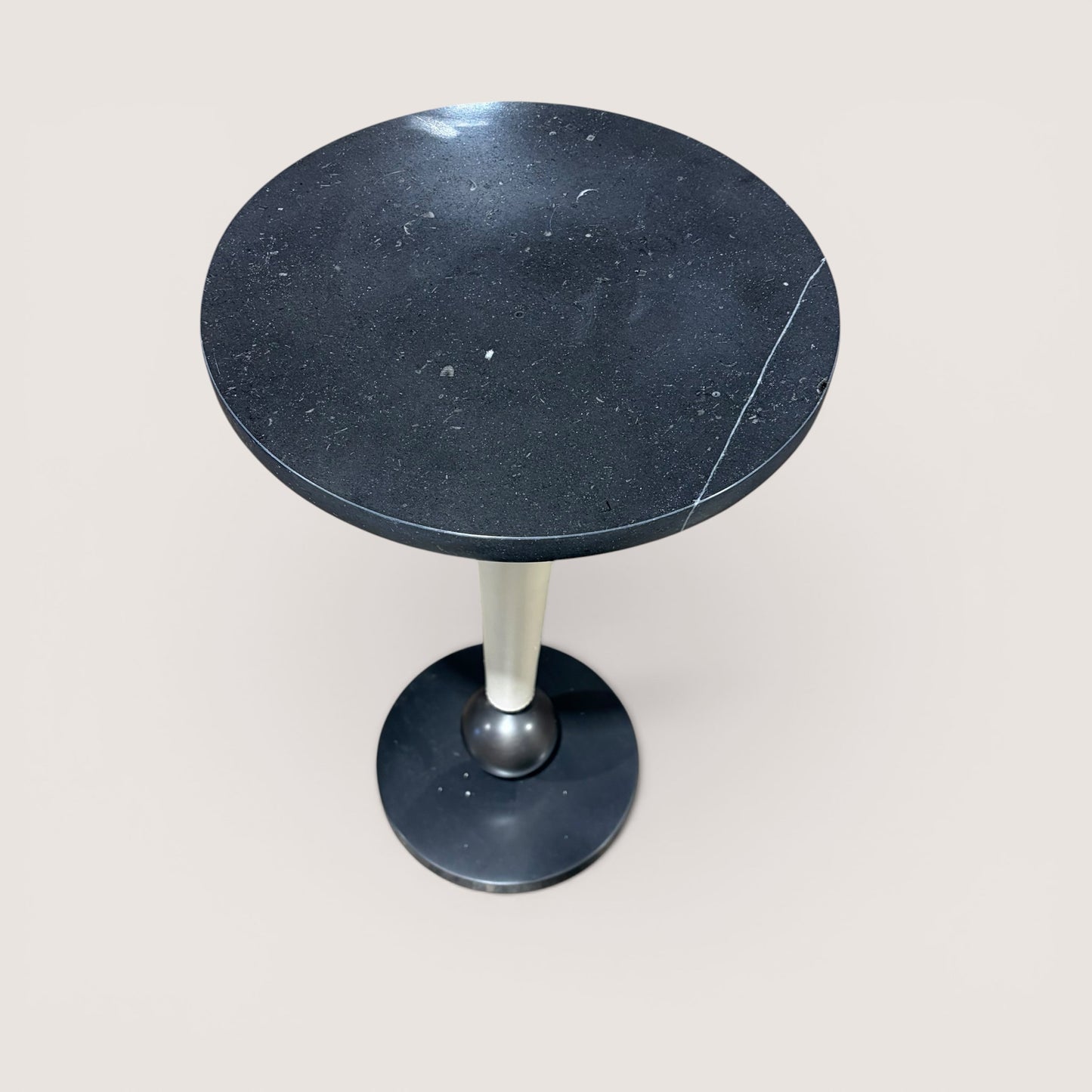 NEW Valari Drink Table, Marble, 12"Dia x 22"H