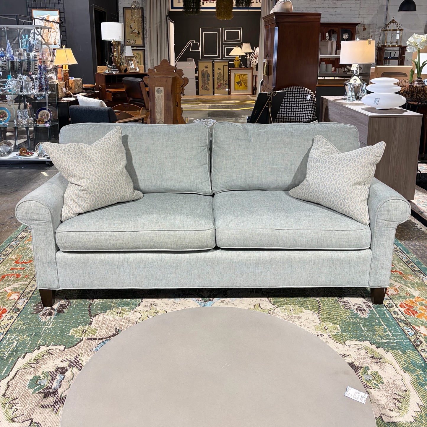Sherrill Furniture 2-Cushion Rolled Arm Sofa, 82"W x 34"D x 36"H