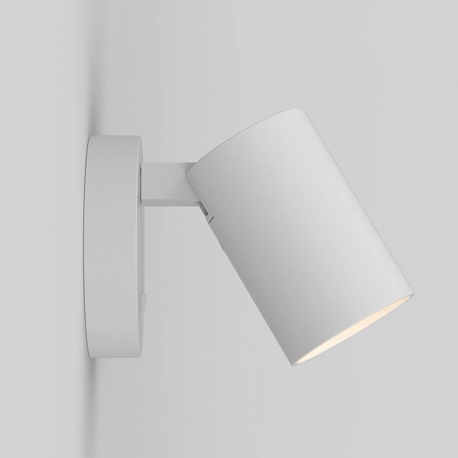 Ascoli Single Switched Wall Sconce, Textured White, 4.3"W x 5.1"D x 4.3"H