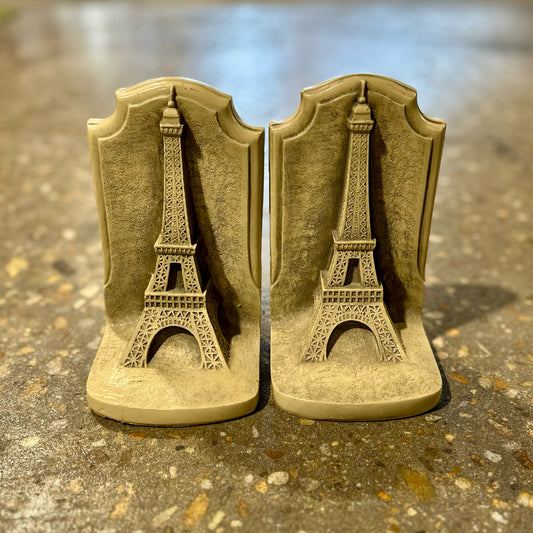Eiffel Tower Resin TMS 2002 Bookends, Pair, Geige, 3.5" L x 4" W x 7.25" H