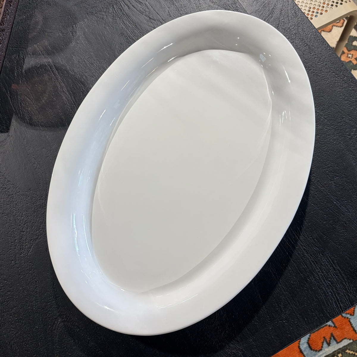 Large Oval Serving Platter, White