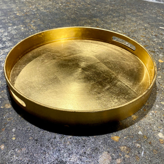 Gold Acylic Round Tray 15" Diameter