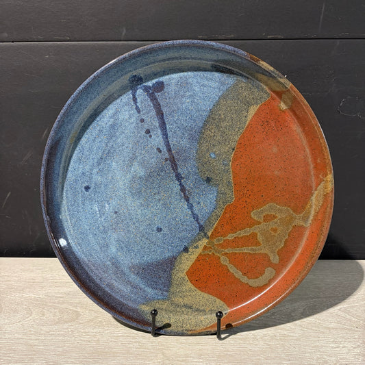 Handcrafted Stoneware Plate, 12.75"Dia