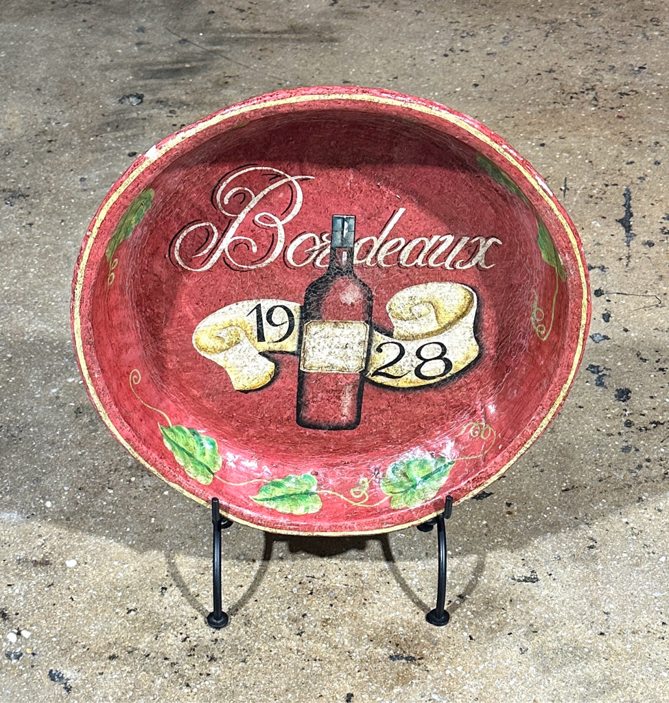 Bordeaux Wine Plaster Tray 19.25â€W x  19.25â€D x 3â€H