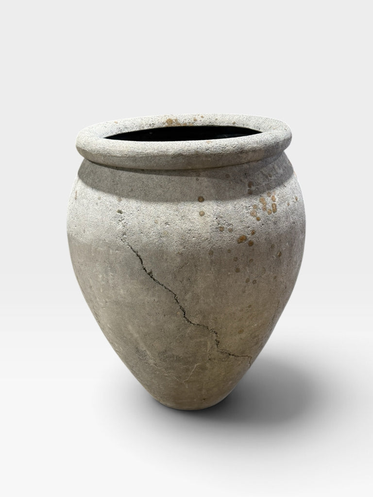 LG Restoration Hardware faux concrete olive jar, 24"W x 24"D x 30"H