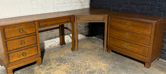 Vintage Davis Cabinet Corner Desk,  67"W x 83"L x 30"H
