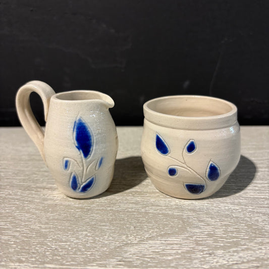 Tiny Pottery Pitcher and Cup, ea 2" H x 2"W