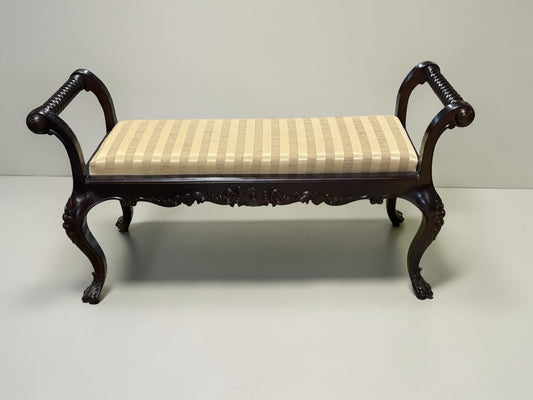 Saatchi Bench with upholstered seat, 47"W x 17"D x 25"H