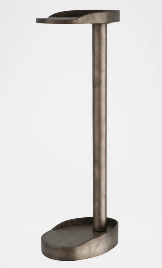 Slade Drink Table, Metal Graphite, 11"W x 7.5"D x 24"H