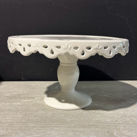 Ivory Cake Stand 10.5" D x 5" H