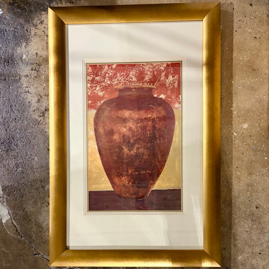 Fired Earth II Print in Gold Frame, 45.5"H x 30"W x 2"D