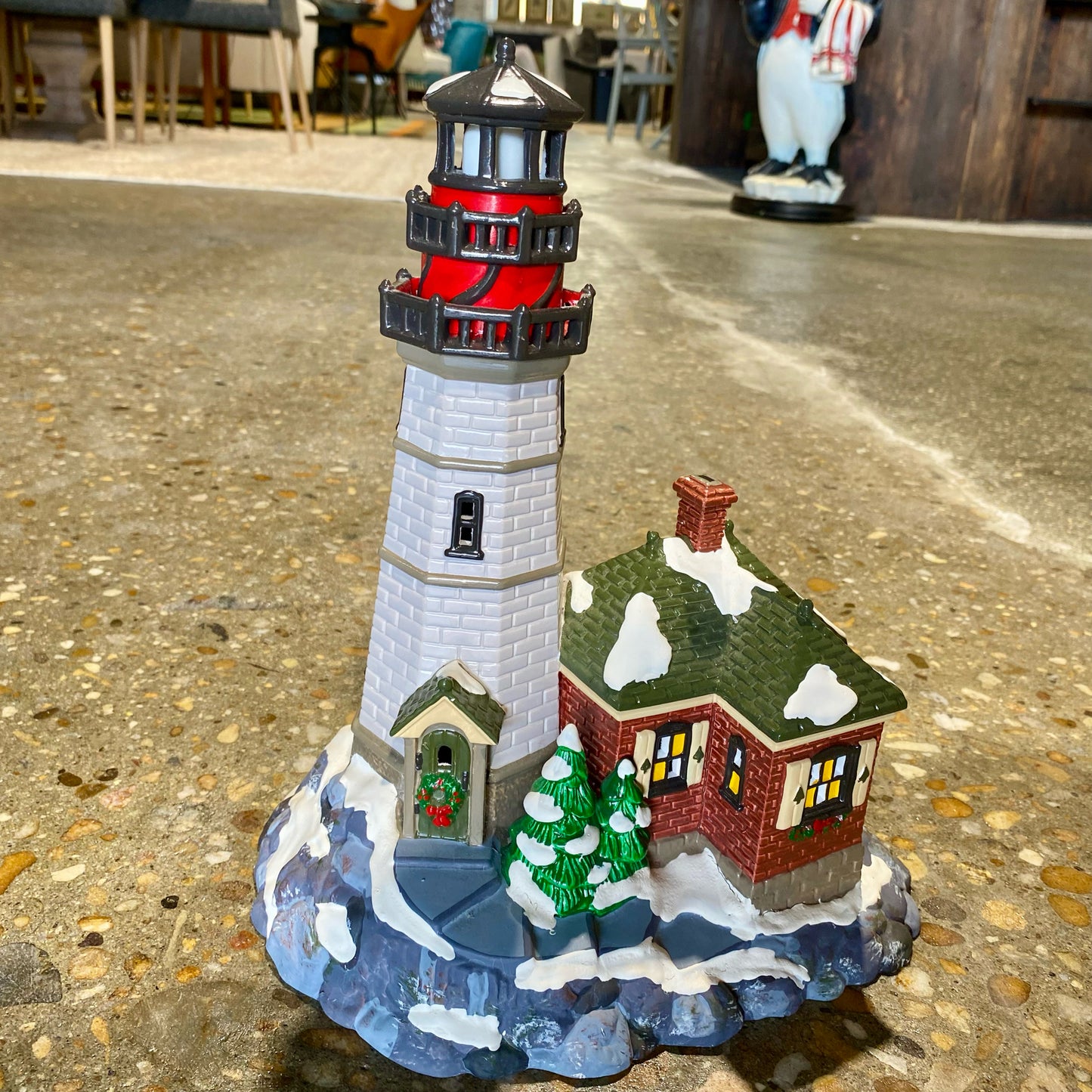 Heritage Village Collection, Porcelain, Lighthouse, 11.25"H x 9"W x 6.25"D