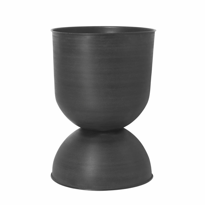 NEW Ferm Hourglass Planter, Black, 19.5"Dia x 28.5"H