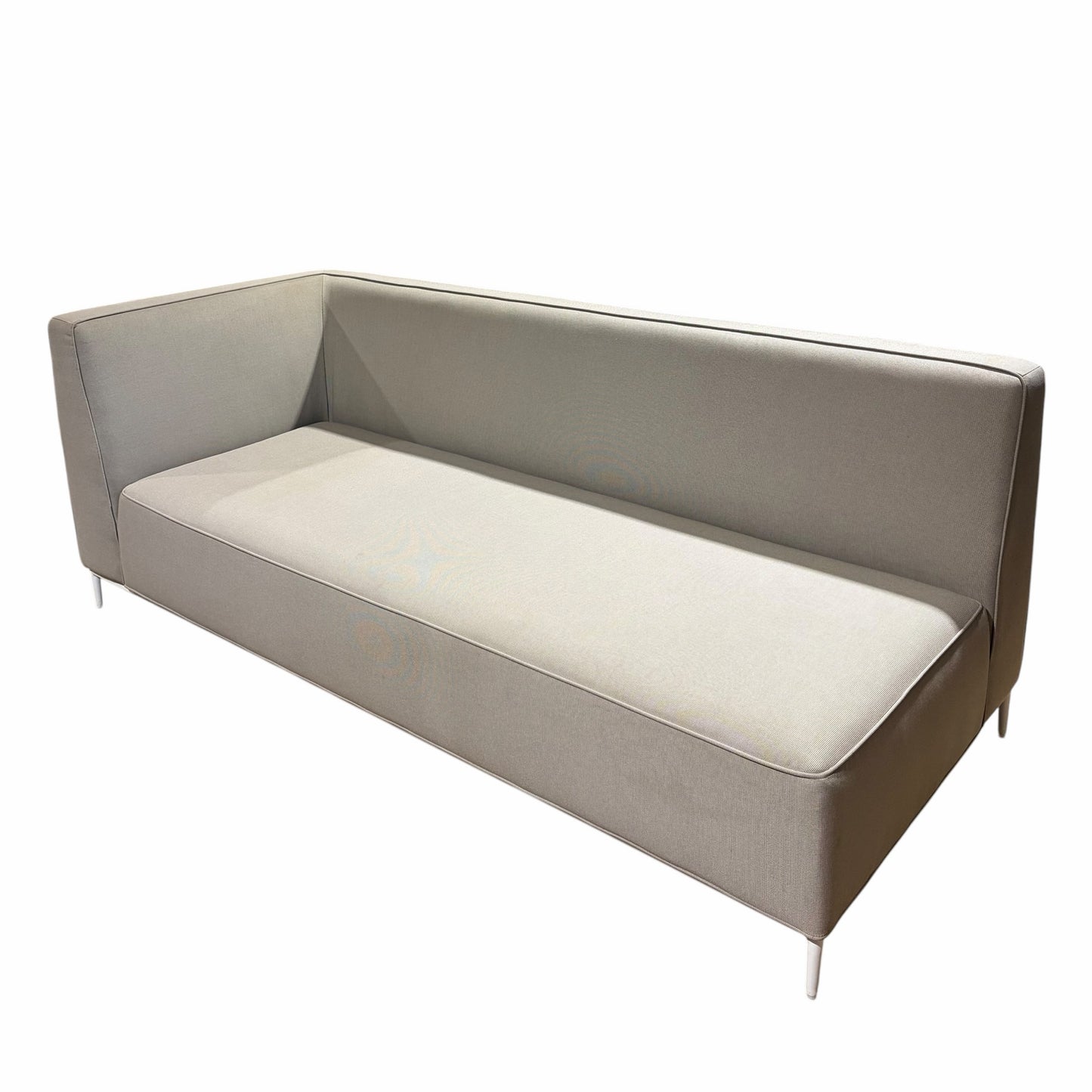 MODLOFT Cannes Left Arm Sofa in Taupe Fabric, 38" W x 84" D x 32" H
