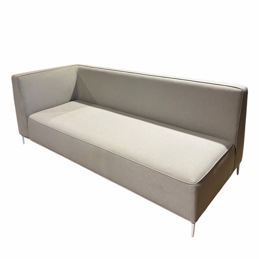 MODLOFT Cannes Left Arm Sofa in Taupe Fabric, 38" W x 84" D x 32" H