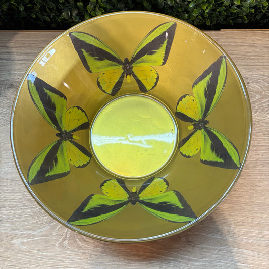 Chauci Designs Butterfly Bowl, 10"Dia x 3.75"H