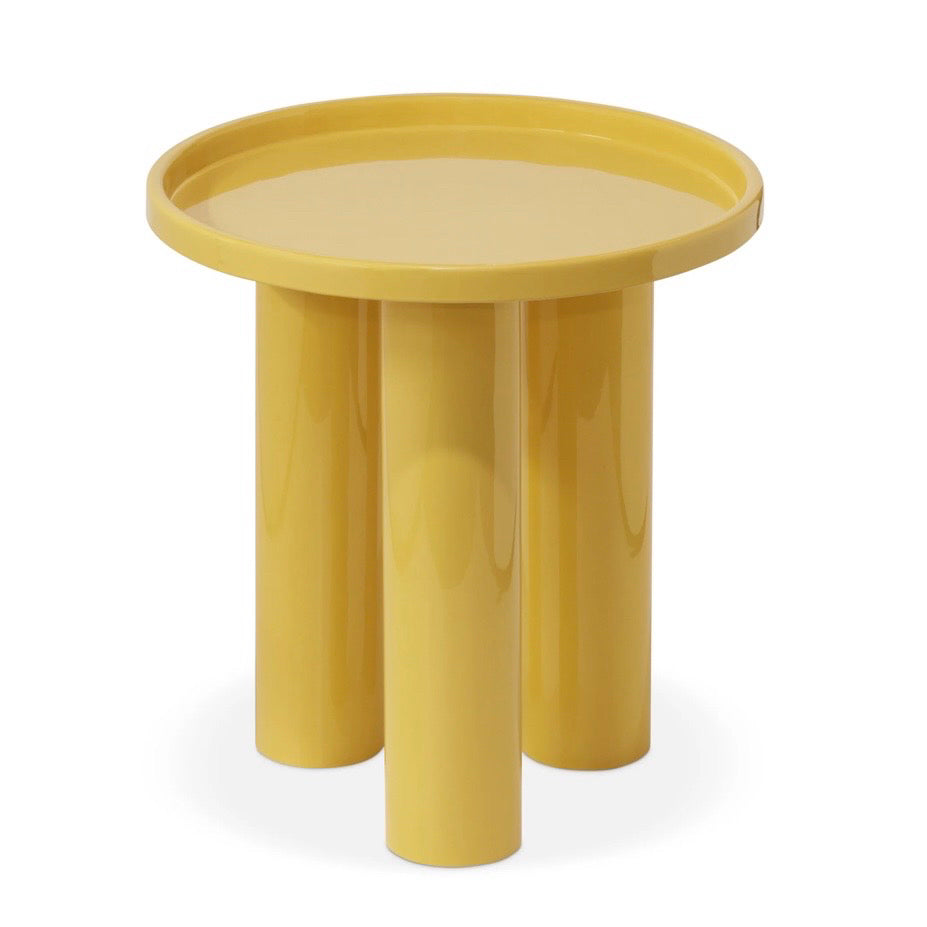 Sofia End Table, Yellow Ochre, 18"Dia x 19"H