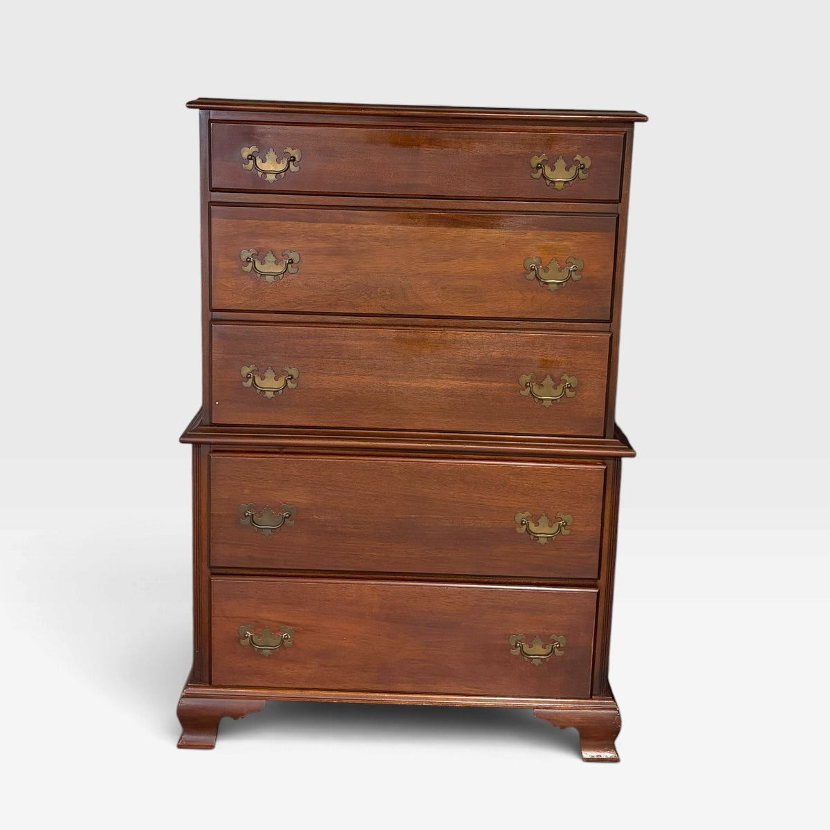 VTG Hungerford Solid Mahogany 5 Drawer Chest, 34"W x 20"D x 50"H