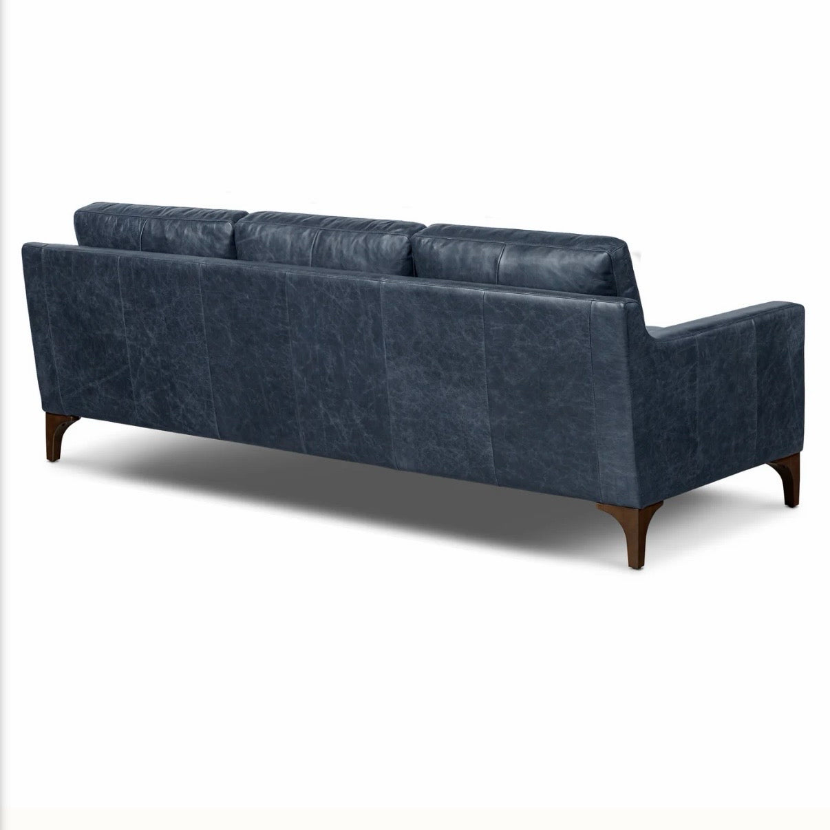 NEW Sorrento Leather Sofa, Nightfall Blue, 86" W x 37" D x 31.5" H