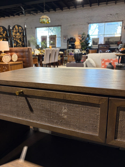 Lulu & Georgia Suzette Console Table, Smoked Oak, (AS IS), 54"W x 18"D x 30"H